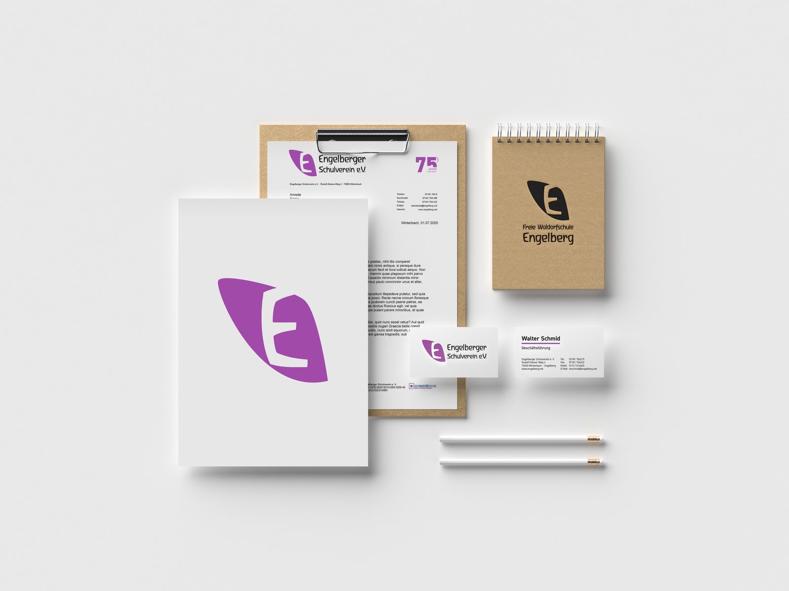 Waldorf School Engelberg — brochure and stationery